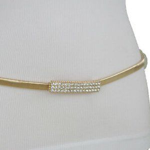 WOMEN'S SKINNY METAL CINCH BELT